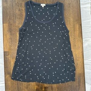 Dylan Navy Blue Polka Dot Tank Top Sleeveless‎